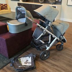 Uppababy VISTA V2 DOUBLE stroller Toddlerseat Bassinet Rumbleseat Uppababy 