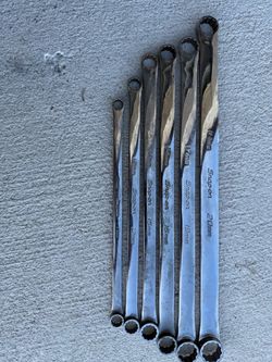 Snap-On 6 pc metric 0 degree offset box wrench set