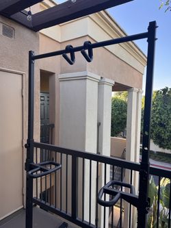 Freestanding Pull Up Station with Dip Handles, Adjustable Height, 500 lb Capacity