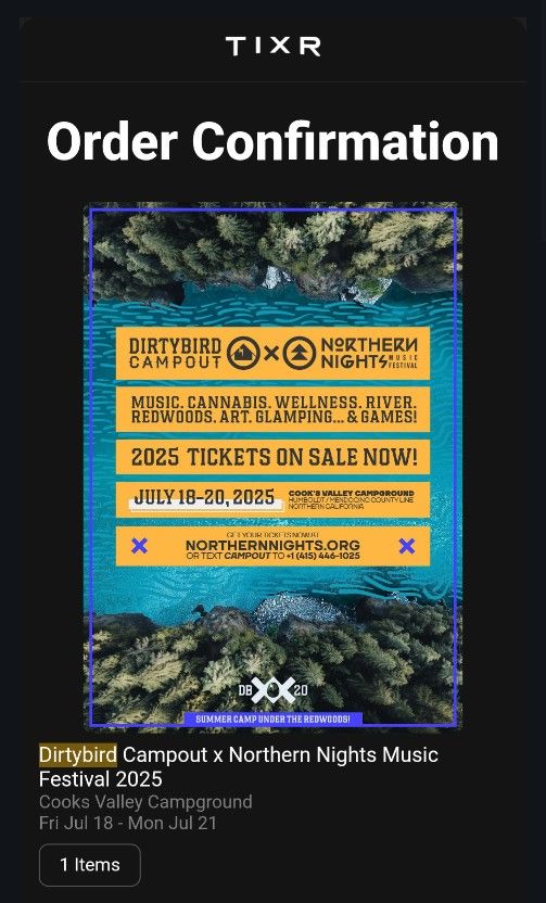 Dirtybird Campout X Northern Nights Ticket