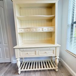 Gorgeous Solid Wood French Country Credenza With Hutch  