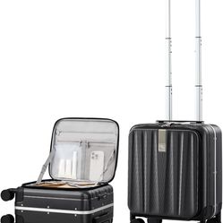 16 inch Underseat Carry On Suitcases with Wheels,Lightweight Hard Shell Carry on Luggage with Wheels for Weekender,Top Opening Small Suitcase,Tr