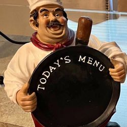 2 Pieces For $30!  TODAY’S MENU Chef Statue & Haute Cuisine Table Art. Great Kitchen Cook Collectibles. 2 For $30. 