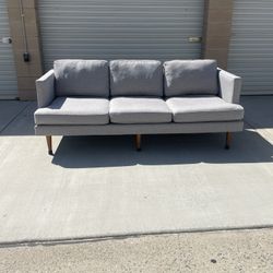*Free Delivery* Modern Gray West Elm Couch Sofa 3 Seater