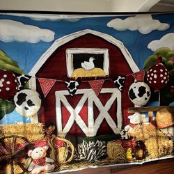 Farm Barn House banner Backdrop