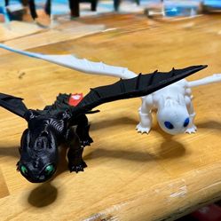 Toothless & Light Fury 3D Printed Flexi Figures