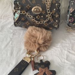 Cute Bag  And Keychain  Set