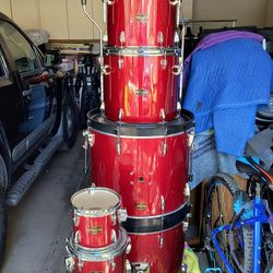 TAMA Imperialstar (8-Piece) Burnt Red Mist Double Bass Drum Set For Sale!!!