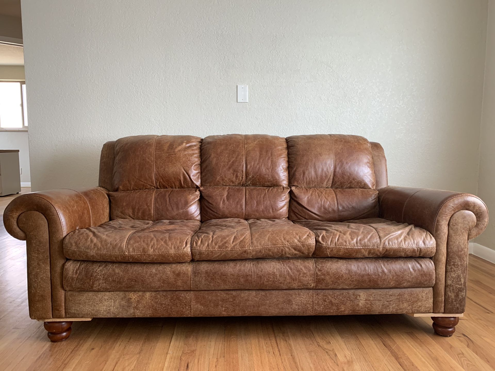 Genuine leather couch