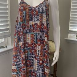 Women's No Comment plus Southwest Print dress sz 1X