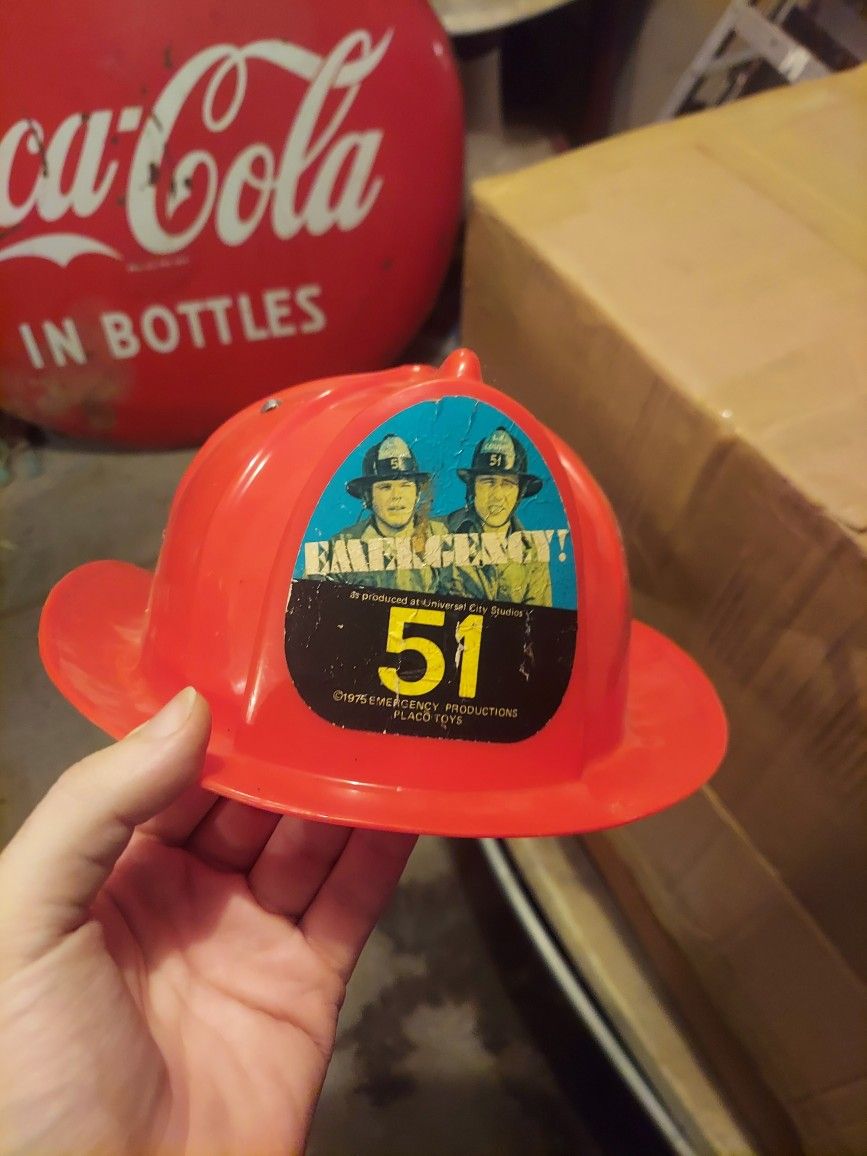 1975 Emergency TV Show Kids Toy Helmet By Placo Toys