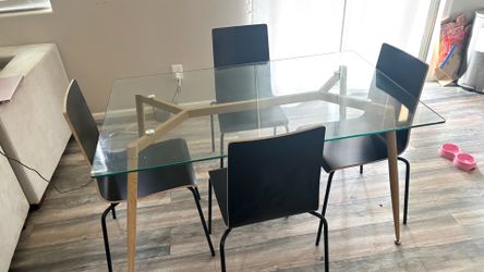 Dining room table with chairs