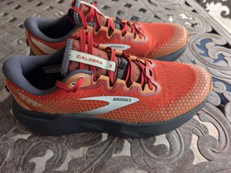 Brooks Caldera 6 Men's Trail Running Size 11 Orange Athletic Shoes Sneakers