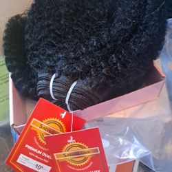 TWO BUNDLES OF REAL HAIR