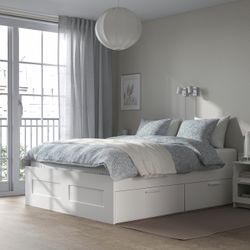 Full Bed Set - Frame, Mattress, And Bedding