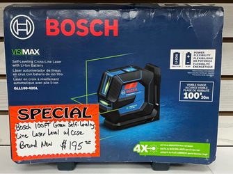 Bosch 100ft Green Self-Leveling Line Laser Level W/ Case Brand New
