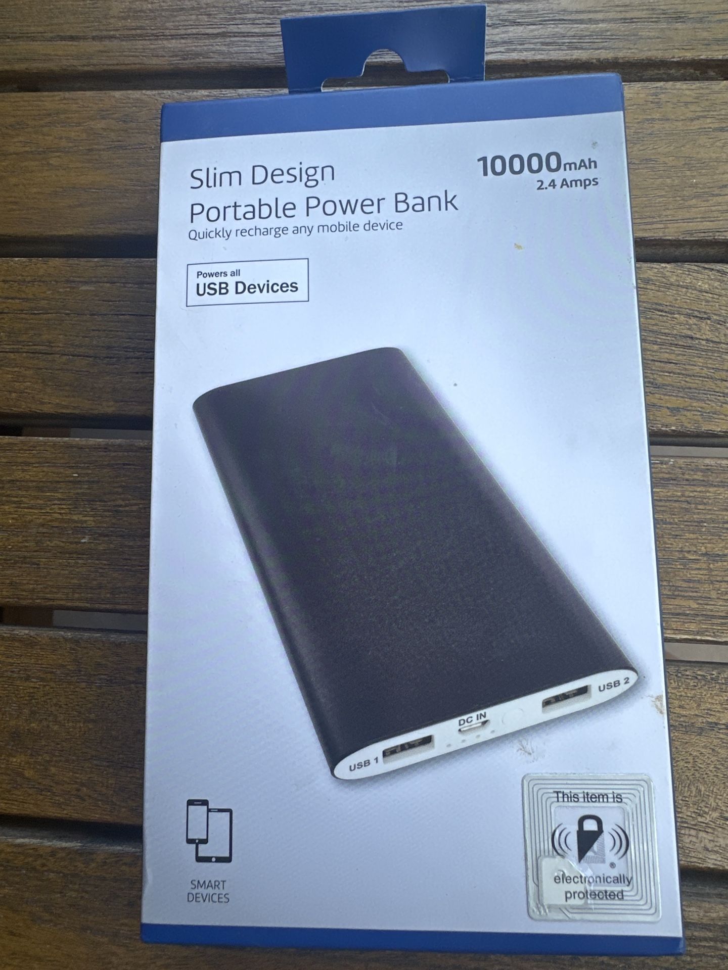 Slim Portable Power Bank 10,000mAh Dual USB – Universal Mobile Charger