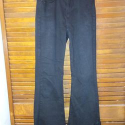 Just Black Denim Brand Fringed Flare Festival Pants