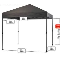 Everbilt 8 ft. X 8 ft. Grey Straight Leg Instant Canopy Pop Up Tent Sto-N-Go