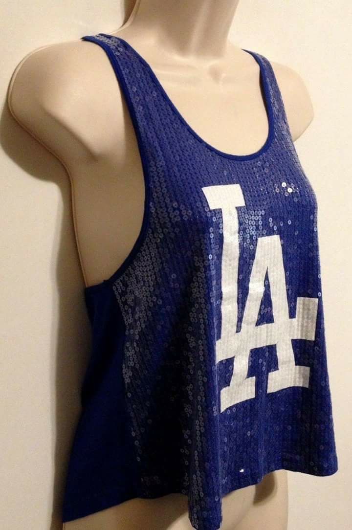 Los Angeles Dodgers Victoria's Secret Pink Bling Sequin Blue Tank Top Small  S for Sale in Los Angeles, CA - OfferUp
