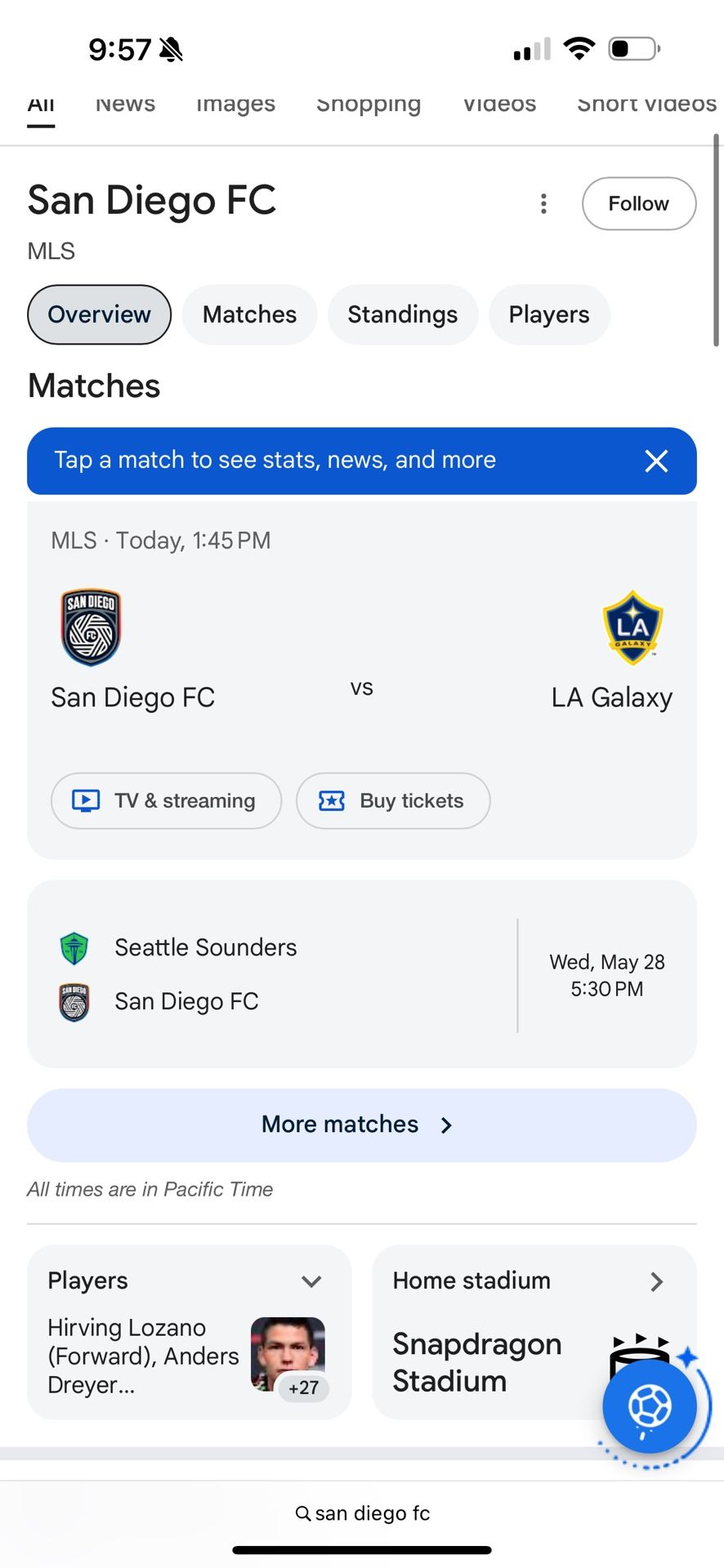SAN DIEGO FC VS LA GALAXY TICKETS
