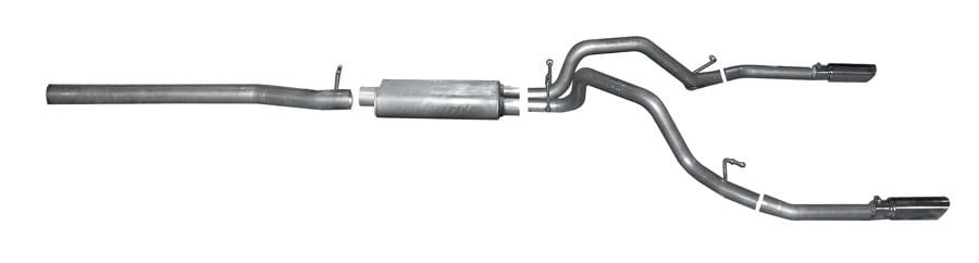 Gibson Dual Split Stainless Cat-Back Exhaust 65677 GMC Escalade