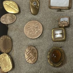 45 Various Waist Coat Cufflinks In Gold Filled