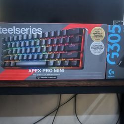 Steelseries APEX PRO MINI Omnipoint 3.0 Switches/Logitech G305 Wireless Gaming Mouse