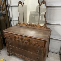 Antique Wood Dresser 