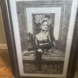 Olivia Rare Hand signed And Numbered Giclee Beautifully Framed 