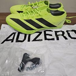 New Spikes + Tool adidas Adizero Prime SP 3 Strung Lucid Lemon Black Mens Sz 7.5