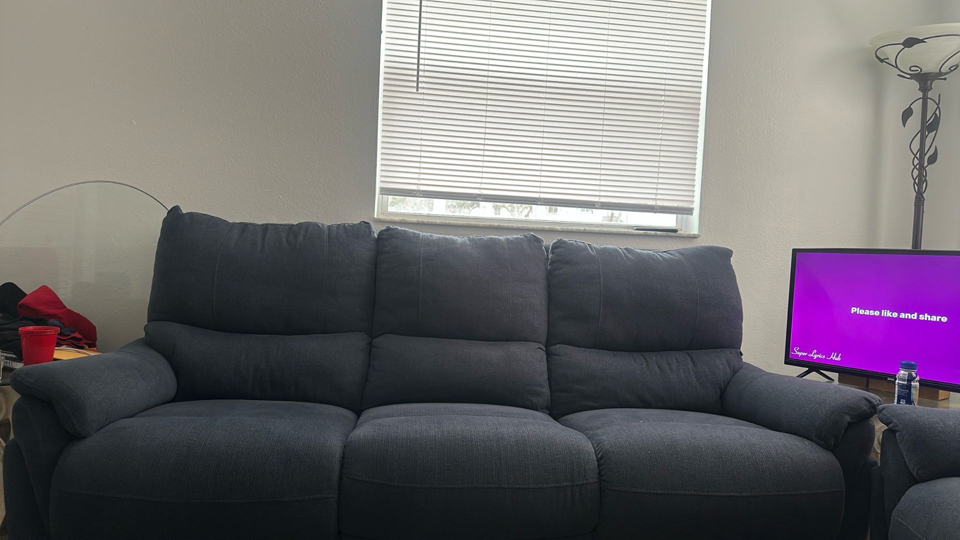 Cotton recliner, couches, one electric one manual set