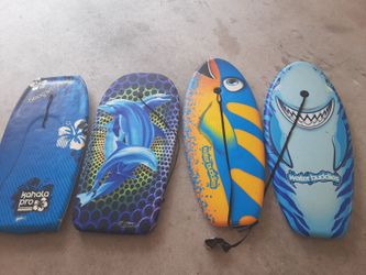 Boogie boards, some are brand new never used but all in complete condition