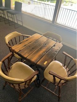 Authentic Shipwreck wood dining set -handmade-