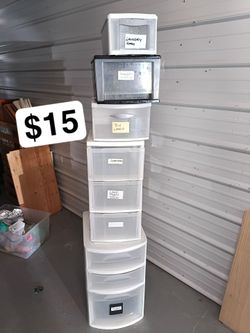 Plastic Storage Drawer Units – Set of 3