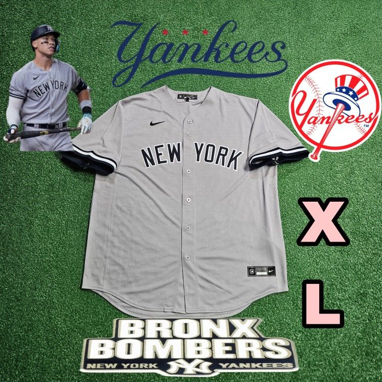 Nike MLB New York Yankees Road Gray Jersey NWOT XL