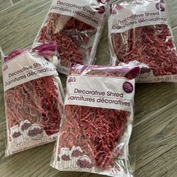 Decorative Red Shredded paper Valentines