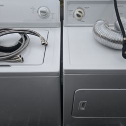 Kenmore "26" inch deep super capacity washer, and electric dryer. Perfect if going to basement or area with limited space. 