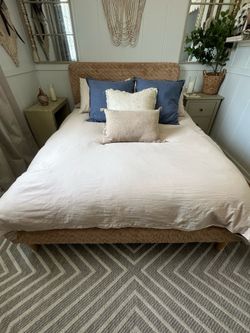 Queen bed frame and mattress