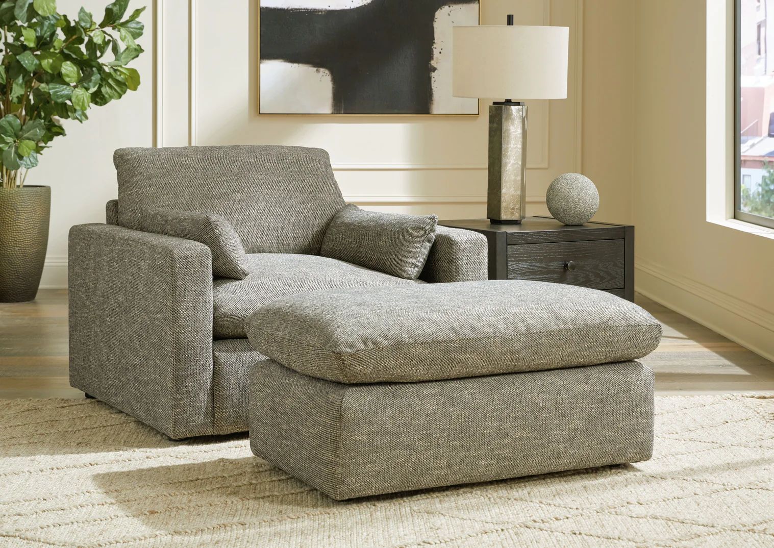 CHAIR & 1/2 & OTTOMAN