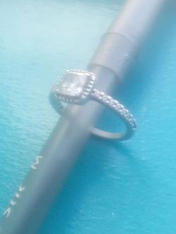 Silver halo ring