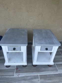Side Tables Wood Solid. Just Need Some Paint