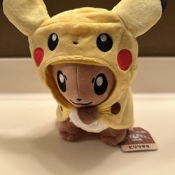 New Eevee Wearing A Pikachu Costume Pokemon Plush