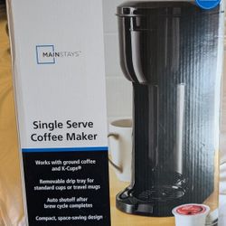 Mainstay Single Cup. Work's With Kcup & Ground Coffee.