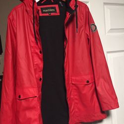 New Steve Madden Red Rain Jacket