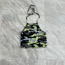 Camo Halter Top