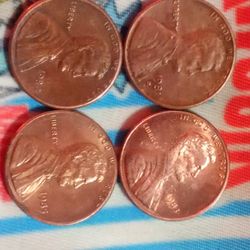 1981D, 1983, 1984,1985 Lincoln Penny 