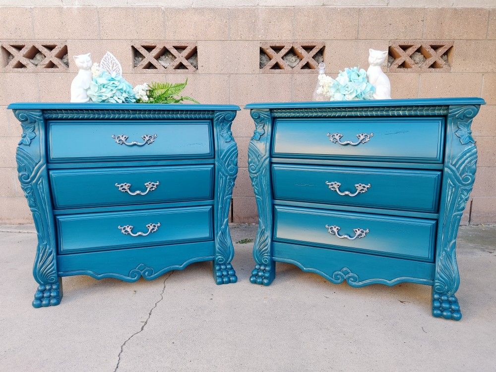 Ornate Vintage Nightstands