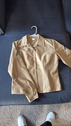 USMC Female Khaki Long Sleeve Shirt