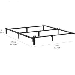 New Amazon Basics Metal Bed Frame, 9-Leg Support Base for Box Spring and Mattress, Queen Size 7”H. Russell/Boulder Area
